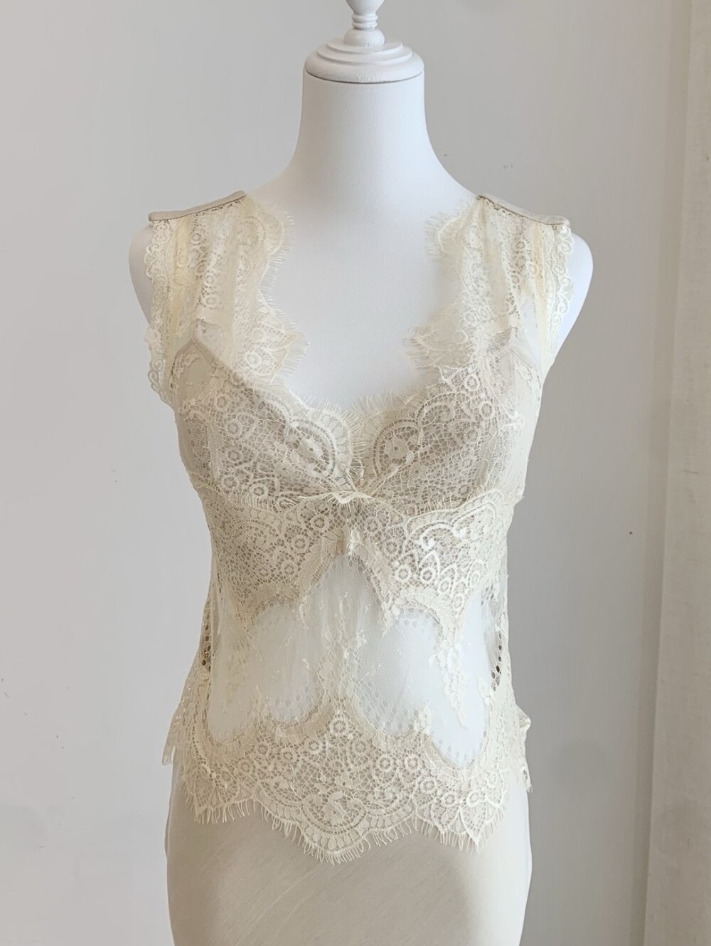 Third Form VISIONS LACE FLOOR LENGTH DRESS | Butter Cream - Picture 12 of 16